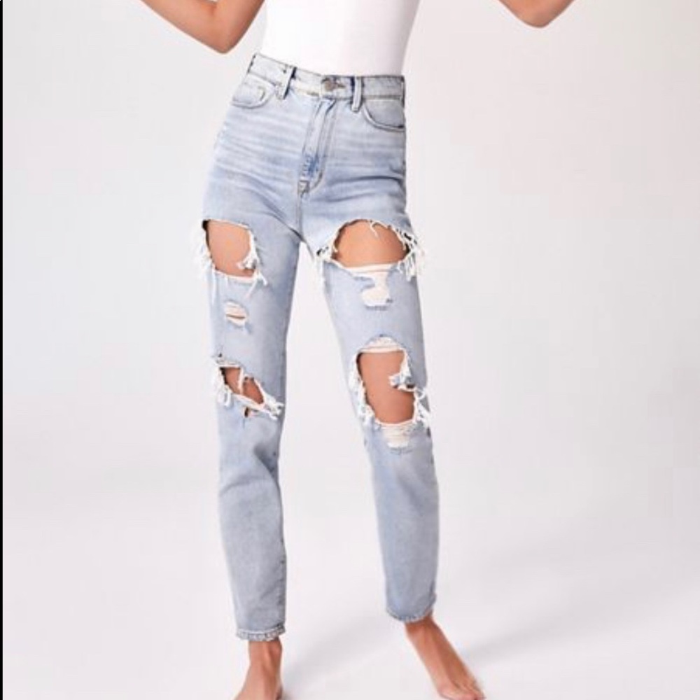 BDG high wasted ripped mom jeans.